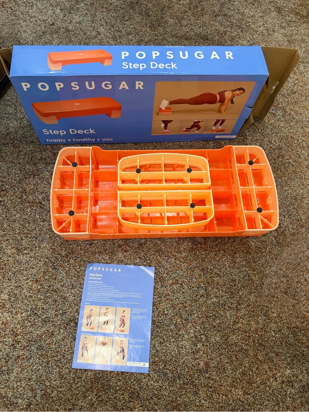 POPSUGAR Orange Step Deck with Instruction Card - Picture 3 of 6